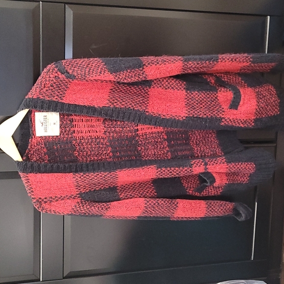 Hollister Oversided Buffalo Check Cardigan